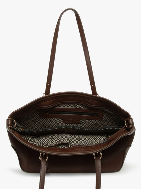 Schoudertas Zip Lulu castagnette Bruin zip ZAHERE ander zicht 3